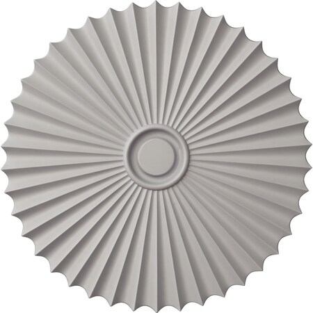 Ekena Millwork Shakuras Ceiling Medallion (For Canopies up to 5 3/4"), 33 7/8"OD x 2"P, Ultra Pure White CM34SHUWF